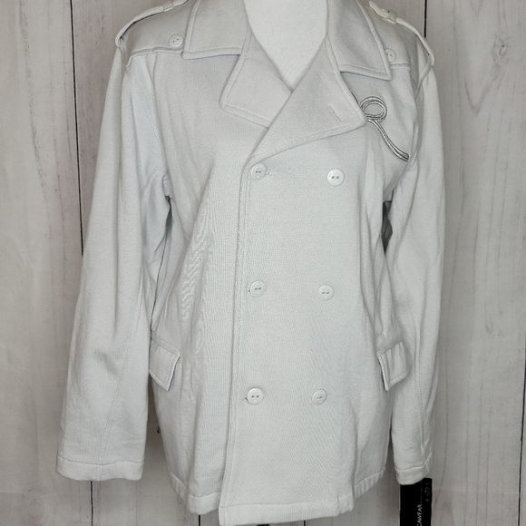 Rocawear Kids Double Breasted Jacket Light Gray‎ Embroidered Logo Size Medium - Picture 7 of 11